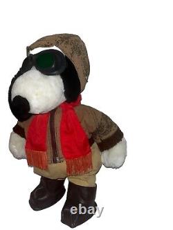 Doll en peluche Snoopy pilote de chasse Red Baron Peanuts vintage 1968 édition limitée très rare