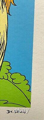 Dr. Seuss Art La Couverture Du Livre Lorax Édition Limitée Très Rare Mint