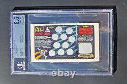 ENSEMBLE DE CARTES TRÈS RARES 1982 ÉVALUÉES (4) 8-8,5 CARTES NON RAYÉES SET Atari McDonalds