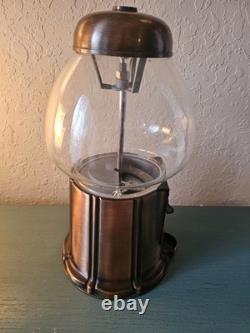 Édition Limitée Rétro Rare 1985 Machine à Boules de Gum Carousel en Cuivre, 15 pouces de hauteur-Très