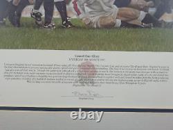 Édition Très Rare Limitée Équipe de Rugby d'Angleterre Grand Chelem 1995 Encadré Sans Verre