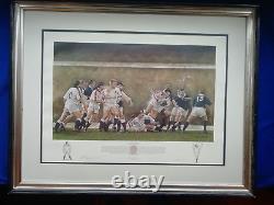 Édition Très Rare Limitée Équipe de Rugby d'Angleterre Grand Chelem 1995 Encadré Sans Verre