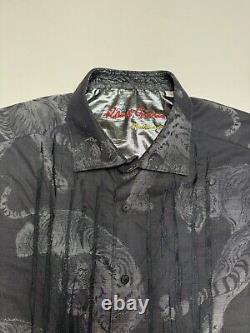 Édition limitée Robert Graham très rare Chemise pour hommes avec motif de tigre Taille 2XL