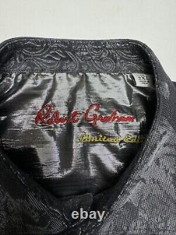 Édition limitée Robert Graham très rare Chemise pour hommes avec motif de tigre Taille 2XL