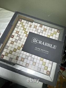 Édition limitée de luxe du jeu de Scrabble avec miroir, édition glamour avec strass. Très rare.