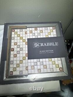 Édition limitée de luxe du jeu de Scrabble avec miroir, édition glamour avec strass. Très rare.