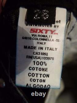 Édition limitée très rare de jeans skinny taille basse pour hommes de la marque Energie Gold, fabriqués en Italie, taille 28.