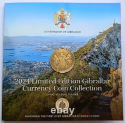 Ensemble de 8 pièces de Gibraltar 1 penny 2 livres 2024 Très rare Édition limitée 300 ensembles