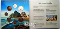 Ensemble de 8 pièces de Gibraltar 1 penny 2 livres 2024 Très rare Édition limitée 300 ensembles