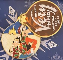Ensemble de broches très rares de Mickey's Very Merry Christmas Party en édition limitée à 100 exemplaires comprenant 7 broches