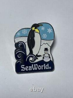 Épinglette d'Hiver de Pingouin Rare de SeaWorld Édition Limitée de 1 200 TRÈS RARE DERNIERS EXEMPLAIRES