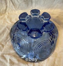 Fire & Light Cobalt Kickshaw Bowl Très Rare Edition Limitée Art Glass