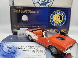 Franklin Mint Édition Limitée 1971 Plymouth Hemi Cuda Convertible Très Rare