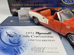 Franklin Mint Édition Limitée 1971 Plymouth Hemi Cuda Convertible Très Rare