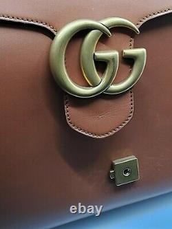 Gucci Homme Marmont Gg Brown /cognac Leather Briefcase, Limited, Very Rare New