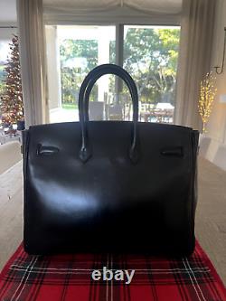 Hermès So Black Box Calfskin Birkin 35 Très Rare et Très Limité