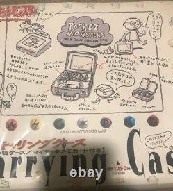 Jeu De Cartes Pokemon Portant Cas Japonais Vintage Factory Scellé! Très Rare