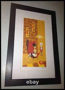 Josh Agle Shag Le Rouge Phone Art Serigraphie Print Limited # 123/200 Tres Rare