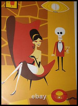 Josh Agle Shag Le Rouge Phone Art Serigraphie Print Limited # 123/200 Tres Rare