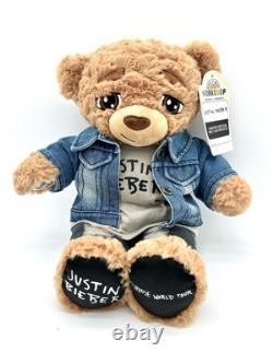 Justin Bieber Peluche Build-A-Bear Tournée Purpose TRÈS RARE Édition Limitée 1/2400