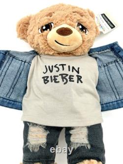 Justin Bieber Peluche Build-A-Bear Tournée Purpose TRÈS RARE Édition Limitée 1/2400