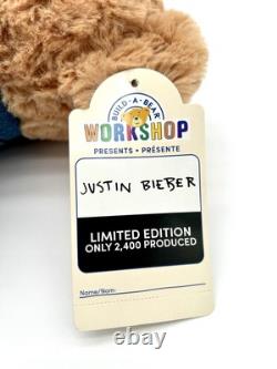 Justin Bieber Peluche Build-A-Bear Tournée Purpose TRÈS RARE Édition Limitée 1/2400