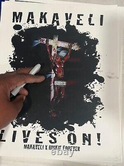 LIMITÉ # 2/15 Original 2Pac Makaveli Print Riskie Forever très rare Signé