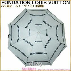 Louis Vuitton Foundation Art Museum Limited Folding Umbrella Gray Très Rare F/s
