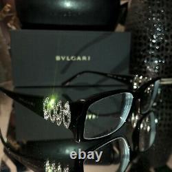 Lunettes Bvlgari Swarovski Crystal Limited Edition 4019-b Noir Très Rare 2075