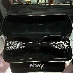 Lunettes De Soleil Chanel Brown 6026-b Edition Limitée Swarovski Crystal 850 $ Tres Rare