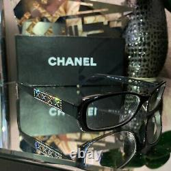 Lunettes De Vue Chanel 3086-b Edition Limitée Swarovski Cristal Noir Très Rare