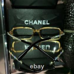 Lunettes De Vue Chanel 3092-b Edition Limitée Swarovski Cristal Noir Très Rare