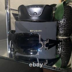 Lunettes de soleil Bvlgari 651-B Noir Cristal Swarovski Édition Limitée TRÈS RARE