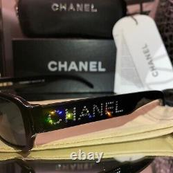 Lunettes de soleil Chanel 5060-B Noir Édition Limitée Cristaux Swarovski TRÈS RARE