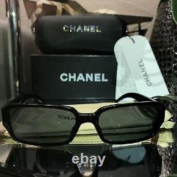 Lunettes de soleil Chanel 5060-B Noir Édition Limitée Cristaux Swarovski TRÈS RARE