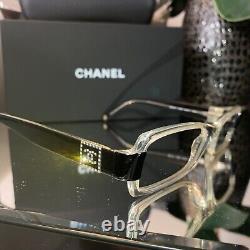 Lunettes de vue Chanel noires transparentes 3064-B Édition Limitée Cristal Swarovski TRÈS RARE