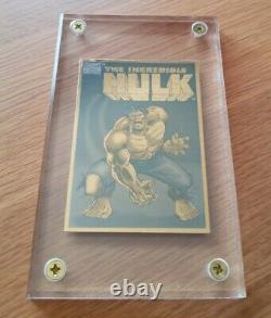 Marvel Edition Limitée Hulk Proof Pp13 Carte De Trading D'or 24k 1996-très Rare