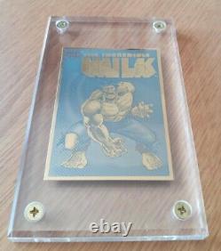 Marvel Edition Limitée Hulk Proof Pp13 Carte De Trading D'or 24k 1996-très Rare