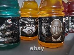 Michael Jordan Très Rare Ensemble Complet de Bouteilles Gatorade Limitées de 2009 Non Ouvertes