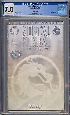 Mortal Kombat #1 Cgc 7.0 Très Rare Édition Limitée Pages Blanches