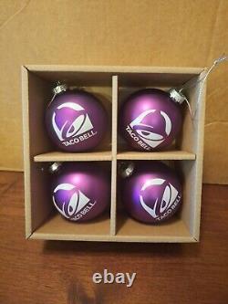 NOUVELLE Boule de Noël en Verre Violet Taco Bell Édition Limitée 2023 TRÈS RARE