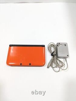 Nintendo 3DS XL Pack Limité Orange x Noir F/S Console Très RARE Chargeur OEM