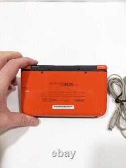 Nintendo 3DS XL Pack Limité Orange x Noir F/S Console Très RARE Chargeur OEM
