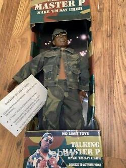 No Limit Toys Master P Talking Figure Very Rare Working Vintage 90s Rapper Hat