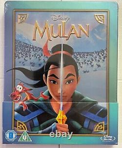 Nouveau Disney Mulan Limited Edition Blu Ray Zavvi Exclusive Steelbook Très Rare Oup