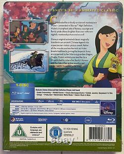 Nouveau Disney Mulan Limited Edition Blu Ray Zavvi Exclusive Steelbook Très Rare Oup