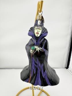 Ornement en verre Christopher Radko Disney Maléfique 2000 Très Rare Édition Limitée