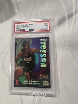 PSA 9 Allen Iverson 1997 Skybox Z-Force Rave #/399! POP 3! TRÈS RARE! Le Réponse