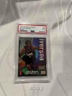 PSA 9 Allen Iverson 1997 Skybox Z-Force Rave #/399! POP 3! TRÈS RARE! Le Réponse