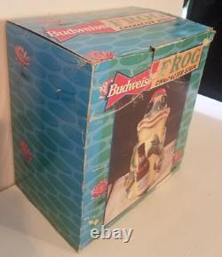 Personnage de la grenouille Budweiser BUD Stein 1996 Édition limitée Anheuser/Busch Très rare